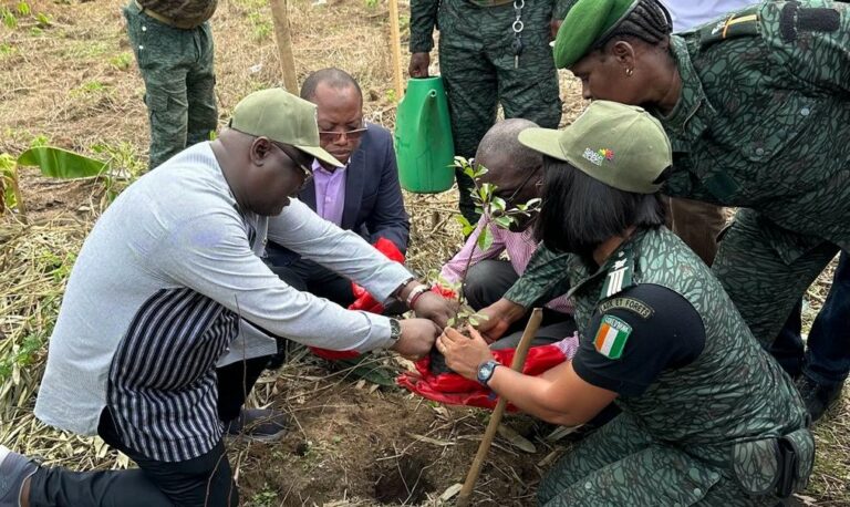 Côte d’Ivoire-AIP/Le ministère des Eaux et Forêts et un partenaire reboisent le collège moderne d’Akoupé-Zeudji
