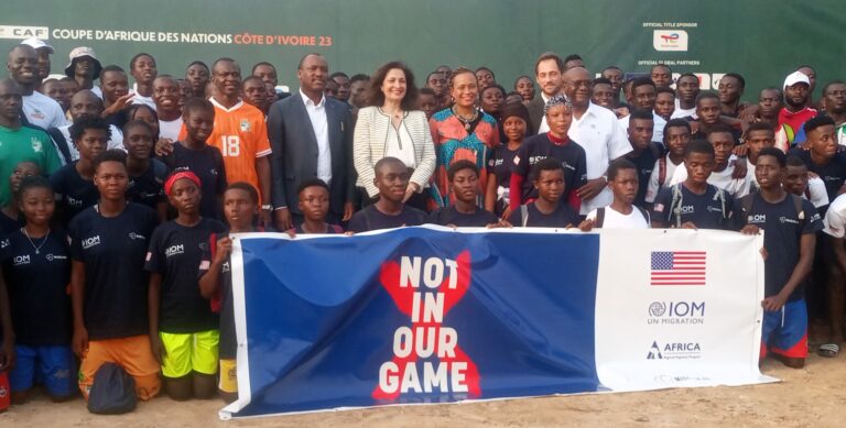Côte d’Ivoire-AIP/ CAN 2023 : l’OIM sensibilise les jeunes athlètes sur les voies de migration durables et régulières