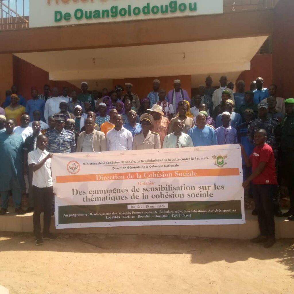 Côte d’Ivoire-AIP/ Les leaders et acteurs sociaux de Ouangolodougou renforcent leurs capacités sur la cohésion sociale