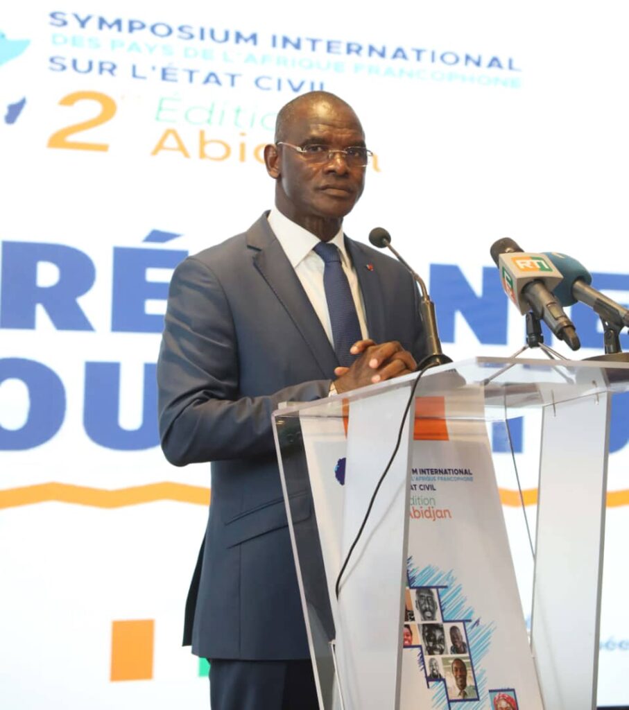 Côte d’Ivoire-AIP/ Le ministre Diomandé appelle les participants à la 2è édition du symposium à des résolutions innovantes pour une modernisation « efficace » de l’état civil dans les pays francophones