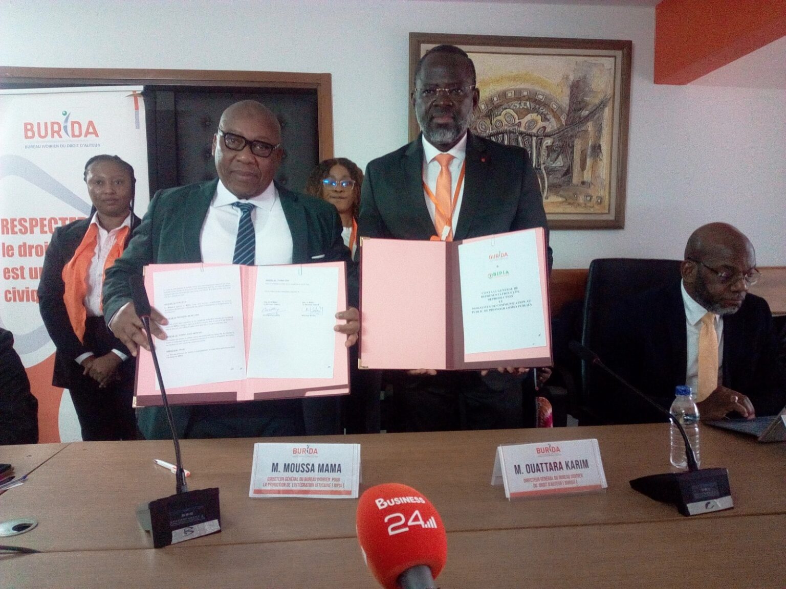 Côte d’Ivoire – AIP/ Le BURIDA signe une convention avec une structure pour la protection des droits d’auteurs des artistes