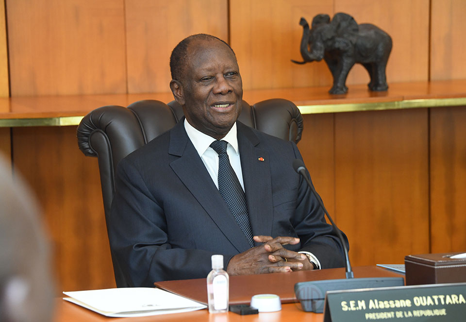 Discours du président Alassane Ouattara devant le corps diplomatique à l’occasion de la Présentation des vœux du Nouvel An