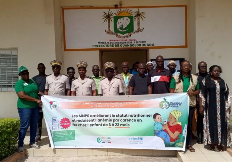 Côte d’Ivoire-AIP/ Plus de 7 000 enfants de 6 à 23 mois bénéficient de compléments alimentaires à Ouangolodougou