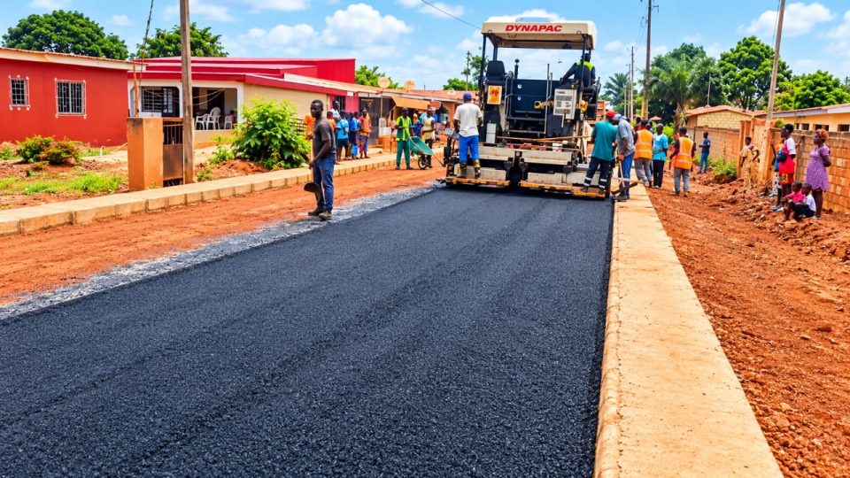 Côte d’Ivoire-AIP/ Les populations de Krégbé saluent les travaux de bitumage des voies de la localité