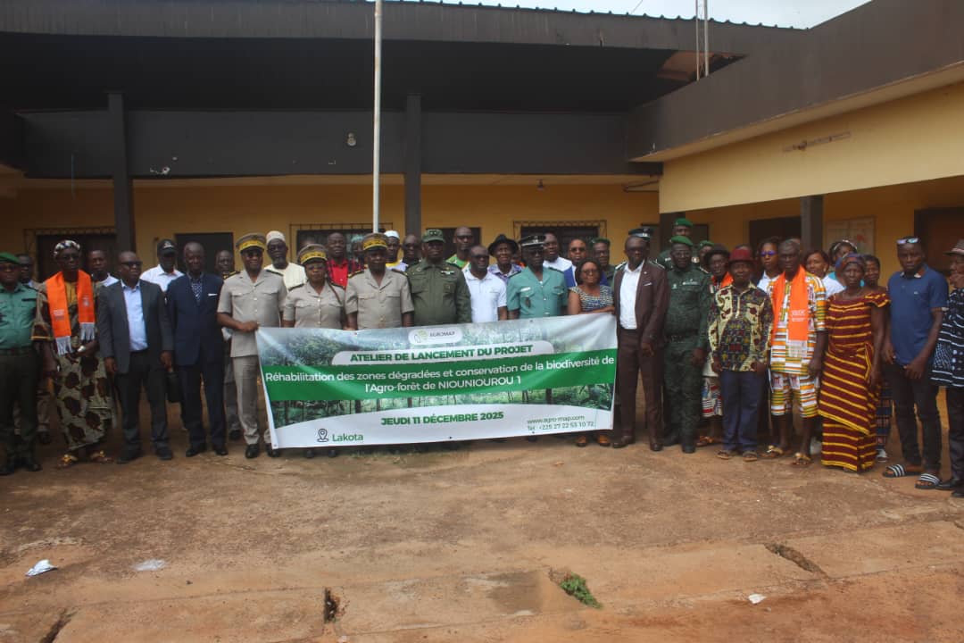 Côte d’Ivoire-AIP/Le projet d’aménagement durable de l’agro-forêt de Niouniourou 1 à Lakota lancé