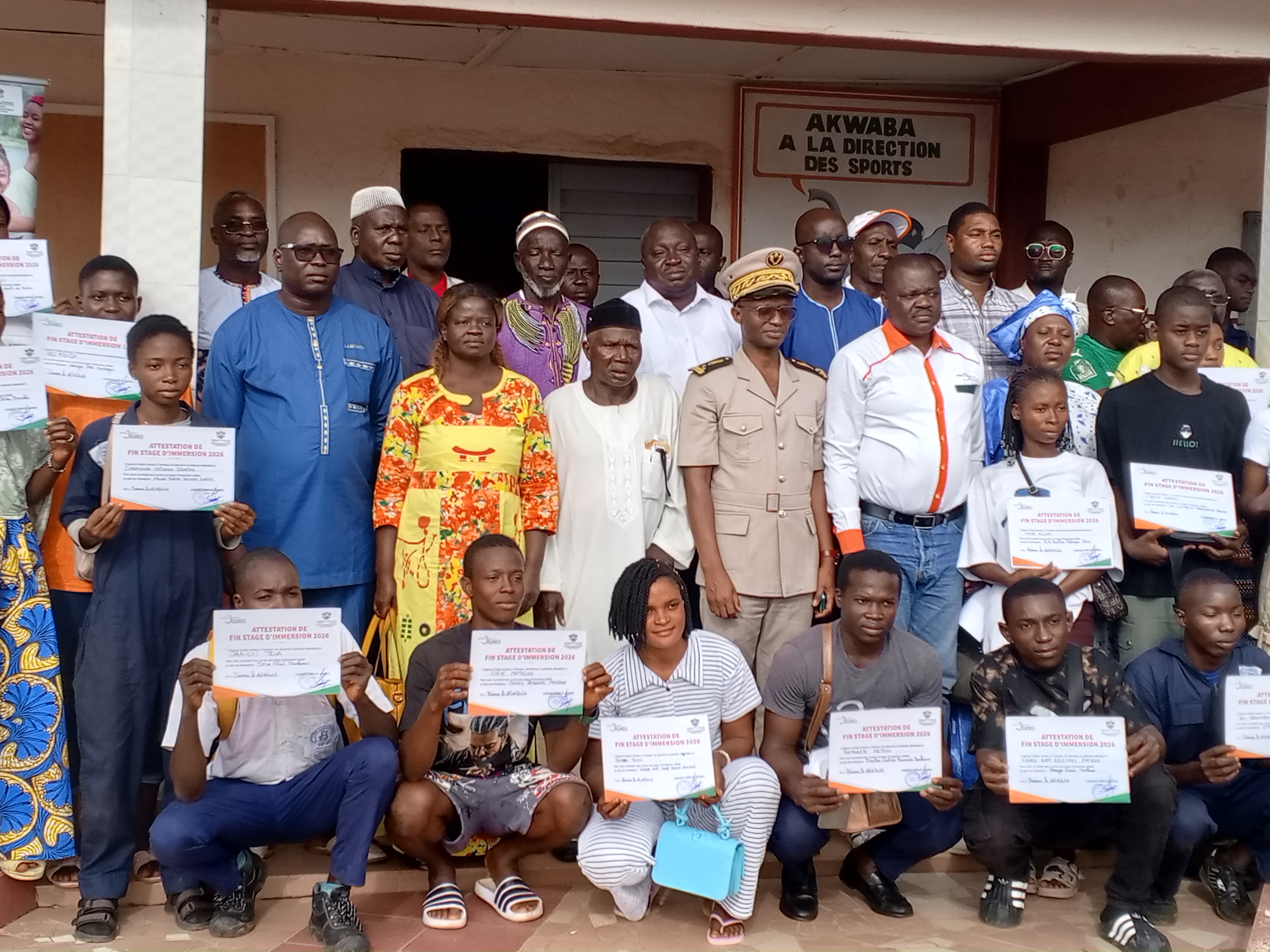 Côte d’Ivoire-AIP/139 jeunes de la région du Béré reçoivent leurs attestations de stage d’immersion