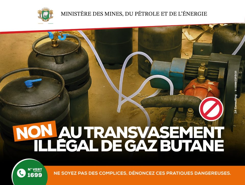 Côte d’Ivoire-AIP/ Le ministère des Mines, du Pétrole et de l’Énergie initie une campagne nationale pour un usage responsable du gaz butane