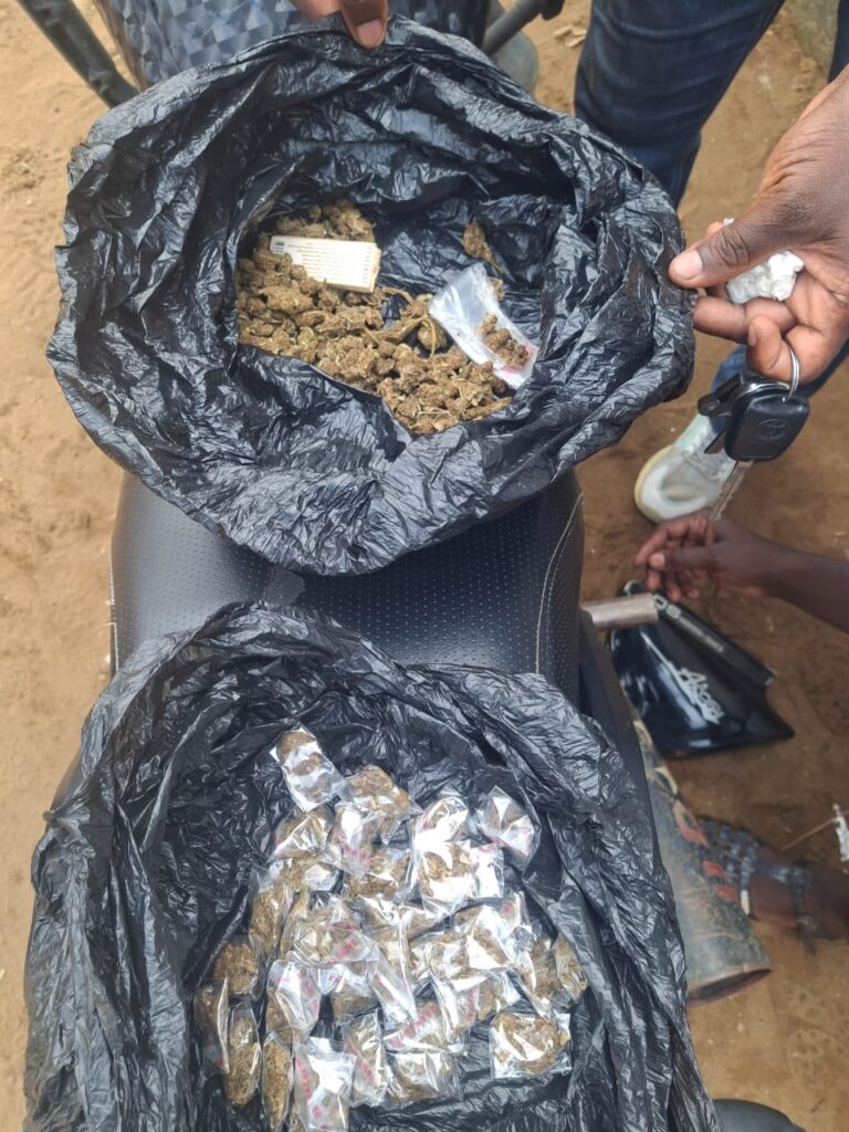 Côte d’Ivoire-AIP/La police de Bonoua saisit des sachets de cannabis dissimulé dans le coffre d’une moto
