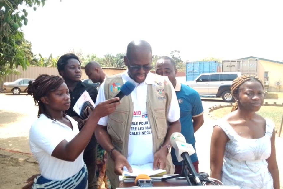 Le directeur départemental de la Santé Touré Gaoussou lors de son discours