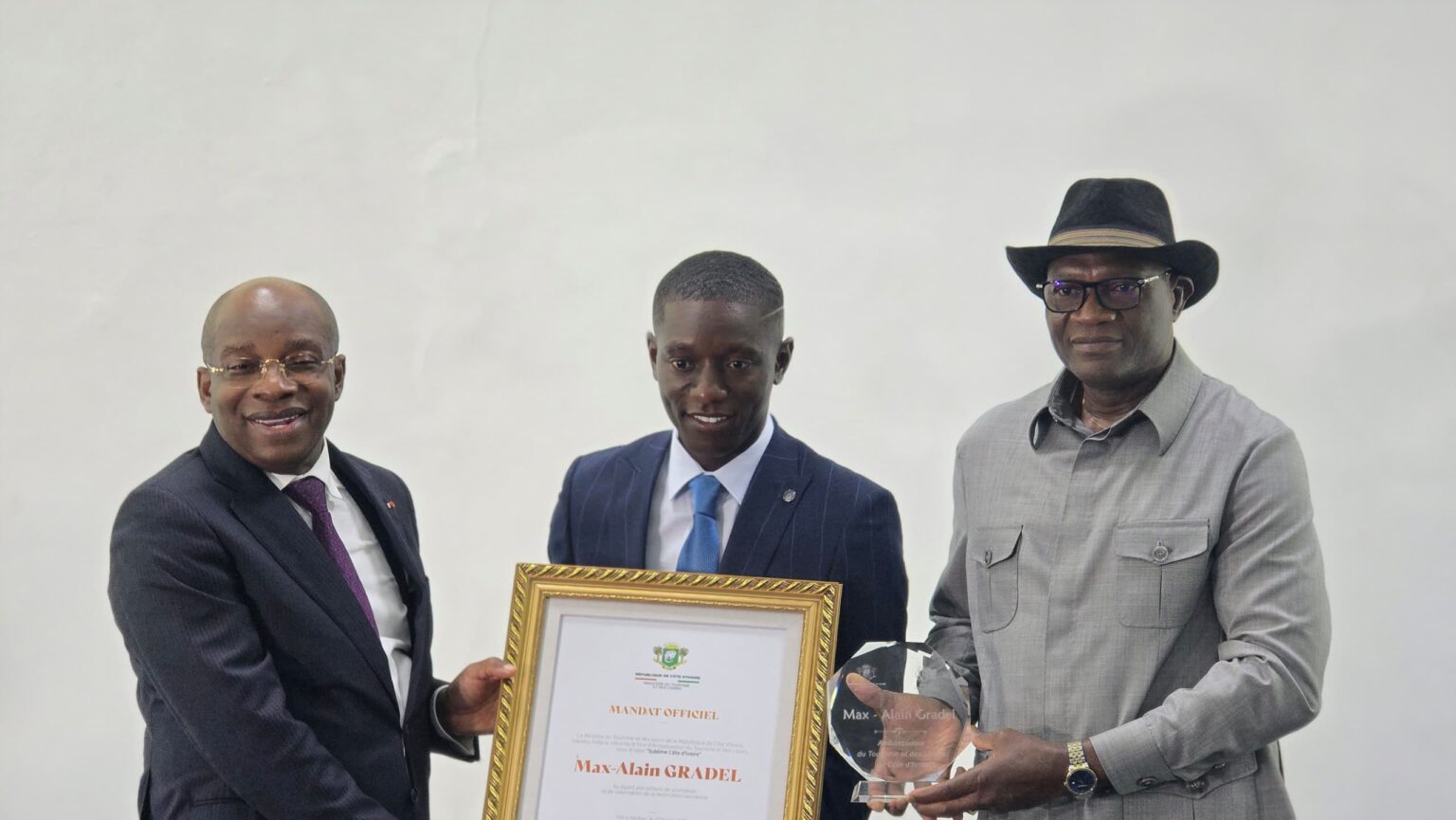 AIP/ Max Alain Gradel nommé Ambassadeur du Tourisme et des Loisirs de la Sublime Côte d’Ivoire