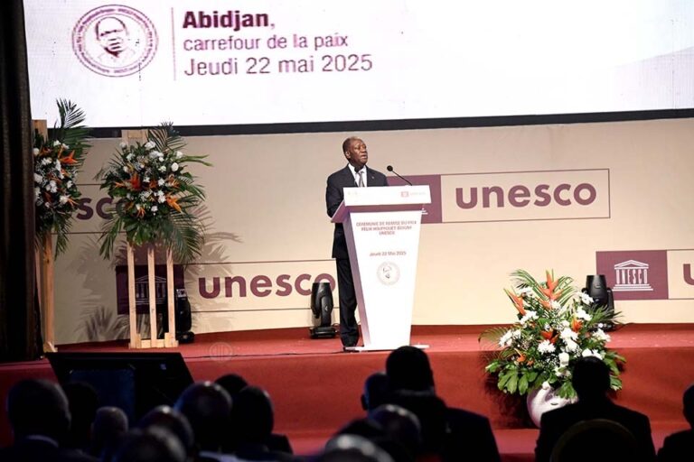 Côte d’Ivoire-AIP/ Le président Ouattara assure de son soutien pour le rayonnement du prix FHB-UNESCO pour la recherche de la paix