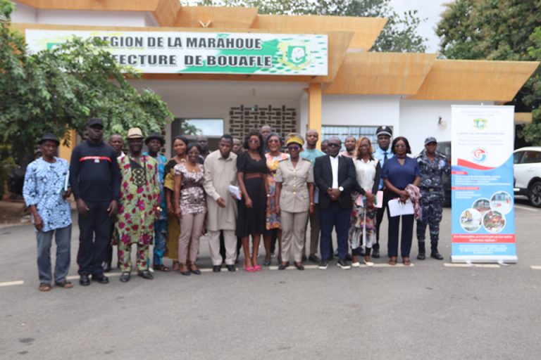 Côte d’Ivoire-AIP / La Plateforme nationale de réduction des risques et de gestion des catastrophes en mission d’évaluation à Bouaflé