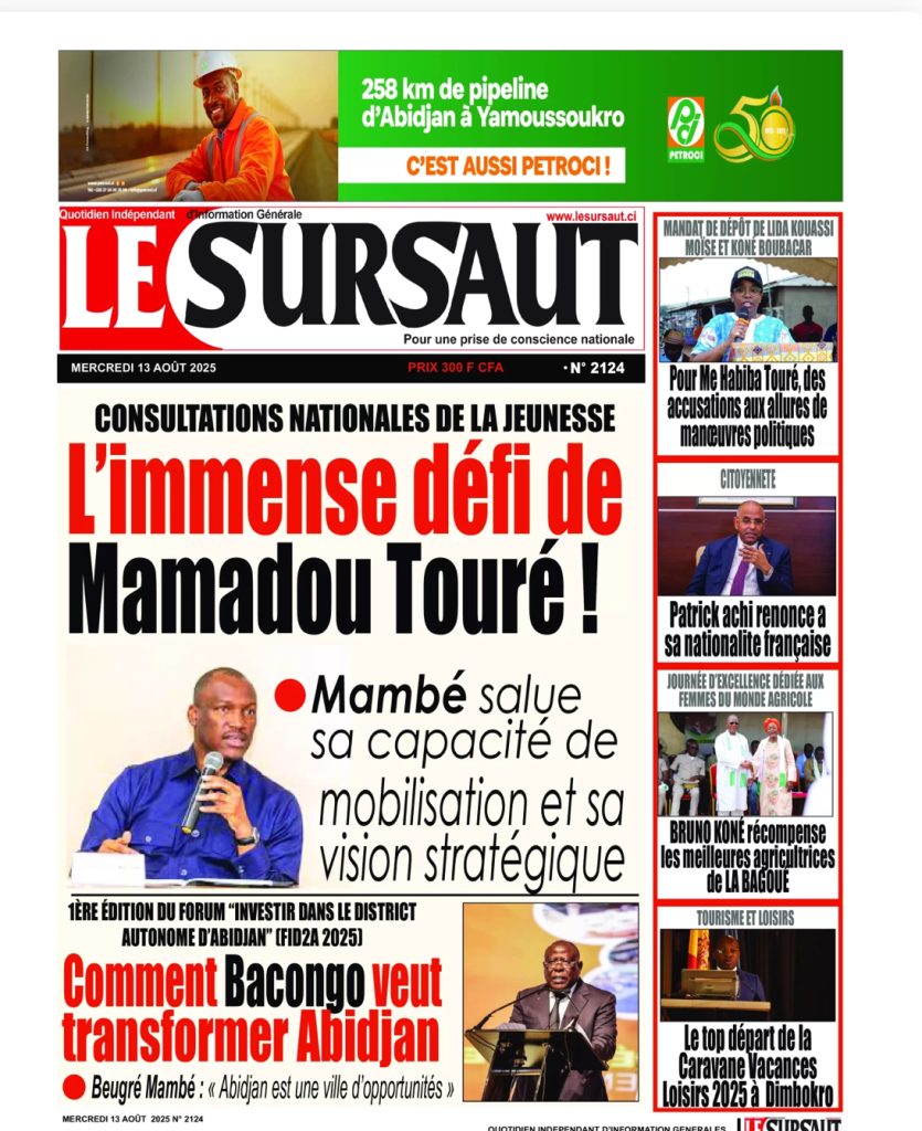 Côte d’Ivoire-AIP/ Revue de presse/ Restitution des consultations nationales de la jeunesse et divers autres sujets à la Une des journaux nationaux