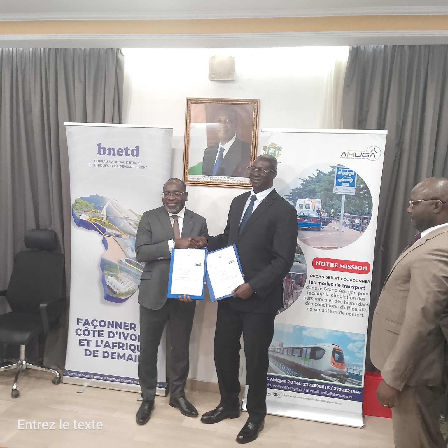 Côte d’Ivoire-AIP/ L’AMUGA et le BNETD signent une convention-cadre pour renforcer la mobilité urbaine dans le Grand Abidjan