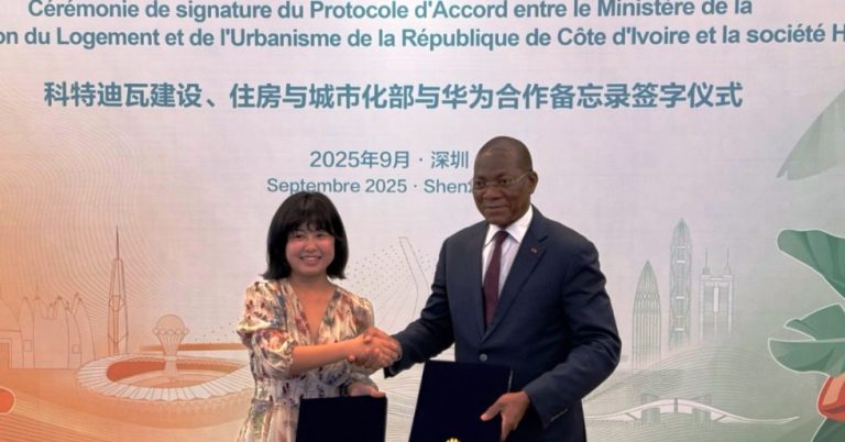 AIP/Inter/ La Côte d’Ivoire signe un accord avec Huawei pour accélérer la digitalisation du secteur du logement (Communiqué)