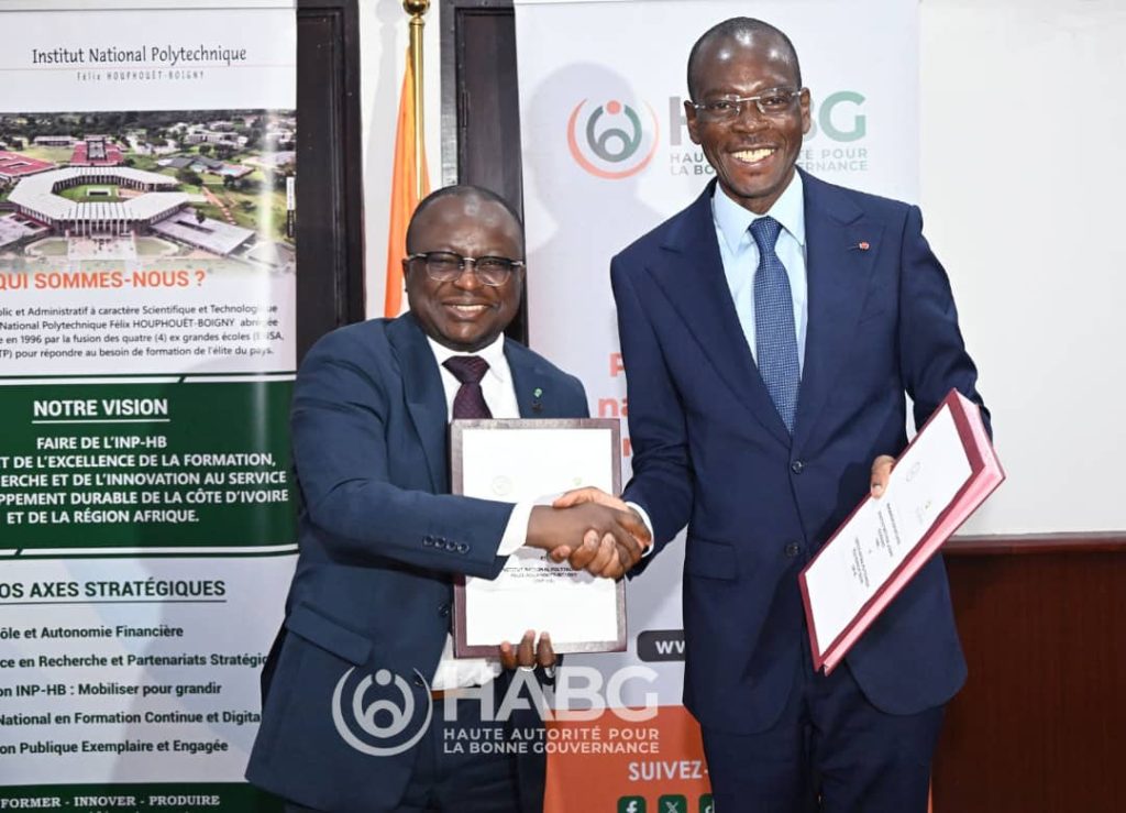 Côte d’Ivoire-AIP / L’INP-HB et la HABG s’accordent pour mutualiser leurs efforts en faveur de la bonne gouvernance