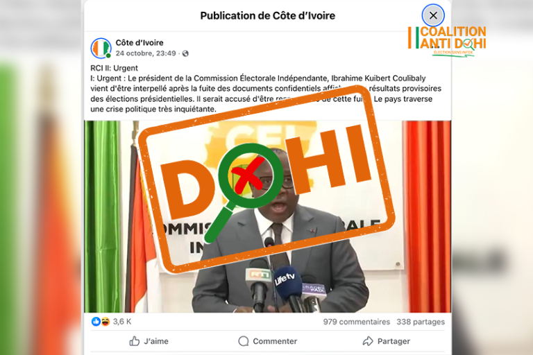 Présidentielle ivoirienne de 2025 : Non, le président de la CEI n’a pas été interpellé après une prétendue fuite de résultats provisoires