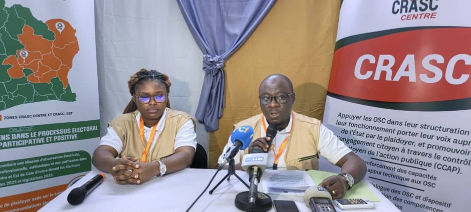 Côte d’Ivoire-AIP/ Le CRASC-Centre présente son rapport préliminaire sur l’observation du scrutin présidentiel du 25 octobre 2025