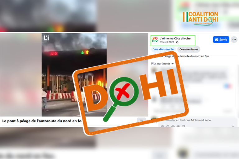 AIP- Fact-Checking : cette vidéo ne montre pas le péage de l’autoroute du nord en feu en octobre 2025