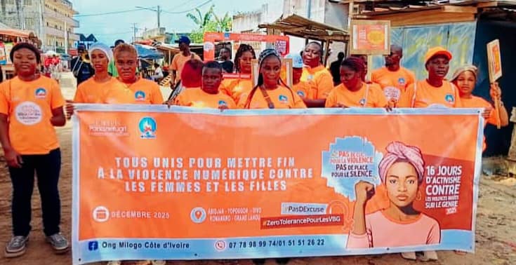 Côte d’Ivoire-AIP/L’ONG Milogo sensibilise contre les VBG à travers des activités artistiques et une marche
