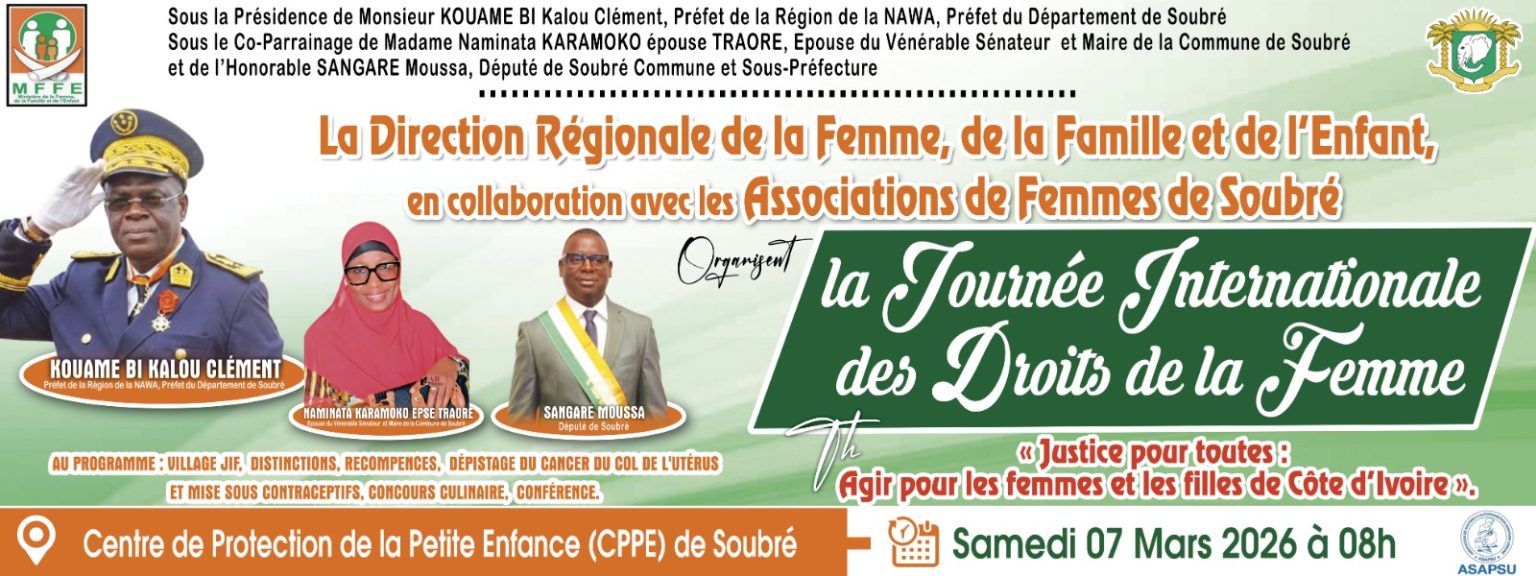 Côte d’Ivoire-AIP/ JIF 2026 : dépistage du cancer du col et planification familiale au programme à Soubré