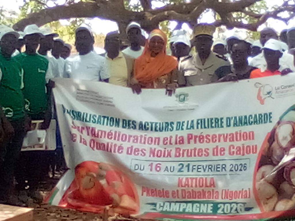 Côte d’Ivoire-AIP/ Campagne 2026: le conseil coton-anacarde-karité sensibilise les producteurs du Hambol à Kpéfélé