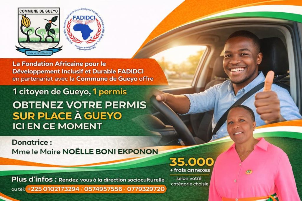 Côte d’Ivoire-AIP /Le maire de Guéyo lance une opération d’accès au permis de conduire pour les populations