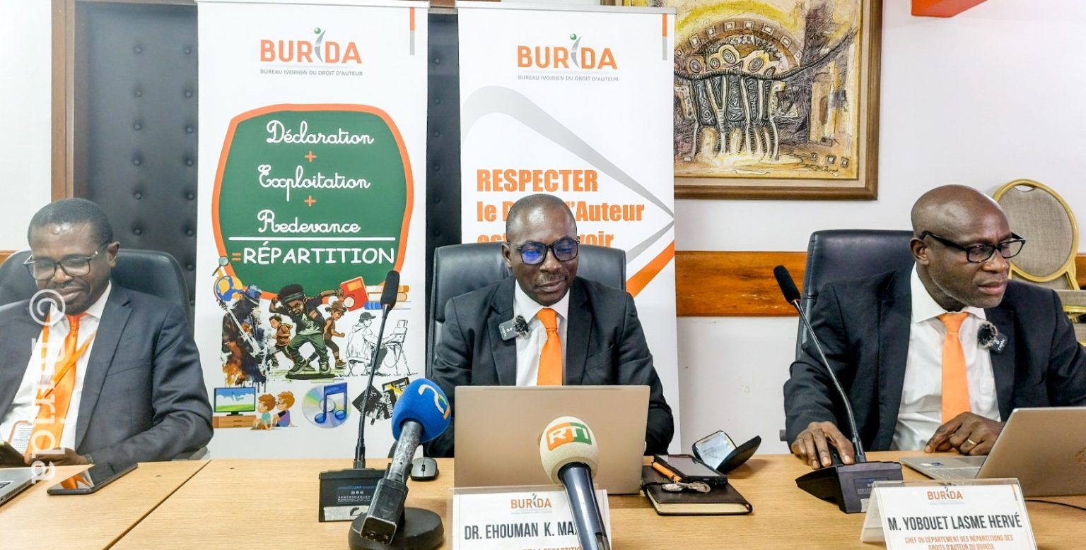 Côte d’Ivoire-AIP / Répartition des droits d’auteur : le BURIDA annonce plus de 574 millions FCFA pour 3 292 sociétaires