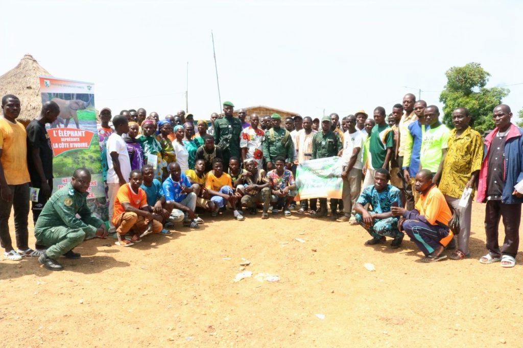 Côte d’Ivoire-AIP/ Le ministère des Eaux et Forêts sensibilise à la protection des éléphants et des cultures dans le Bafing et le Tonkpi