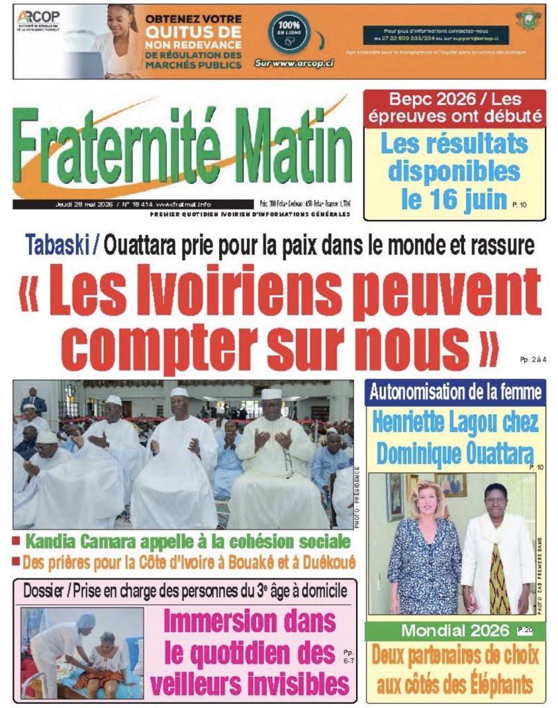Côte d’Ivoire-AIP/ Revue de presse: la célébration de la Fête de Tabaski et divers autres sujets dominent les Unes des journaux de ce jeudi