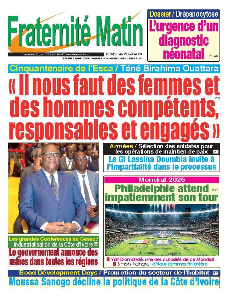 Côte d’Ivoire-AIP/ Revue de presse: Le cinquantenaire de l’ESCA et la démolition du quartier Campement de Koumassi à la Une des journaux