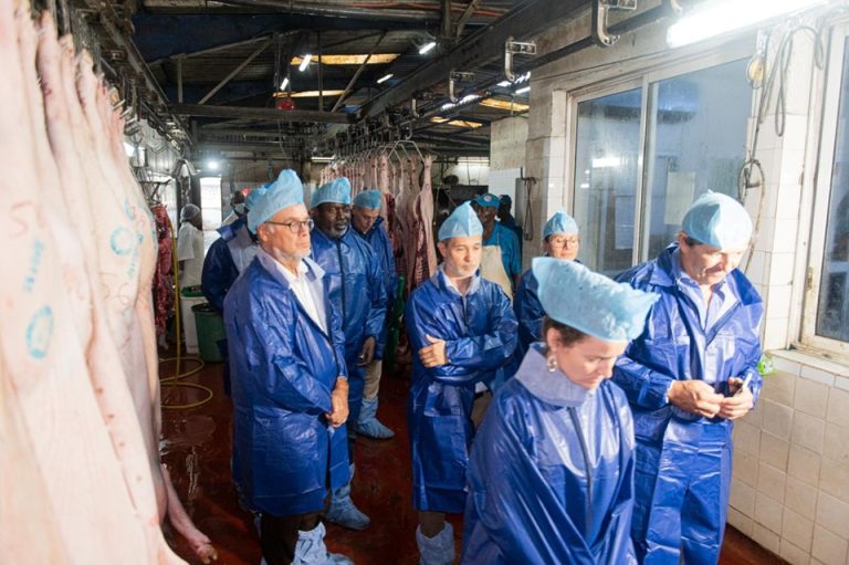 Côte d’Ivoire-AIP/ Sécurité sanitaire des aliments: le MIRAH et une délégation de l’UE visitent l’abattoir porcin de Yopougon