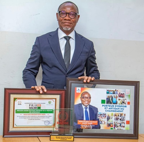 Côte d’Ivoire – AIP/ Prix BACIM : Maizan Koffi Noël distingué Leader politique inspirant du Gontougo