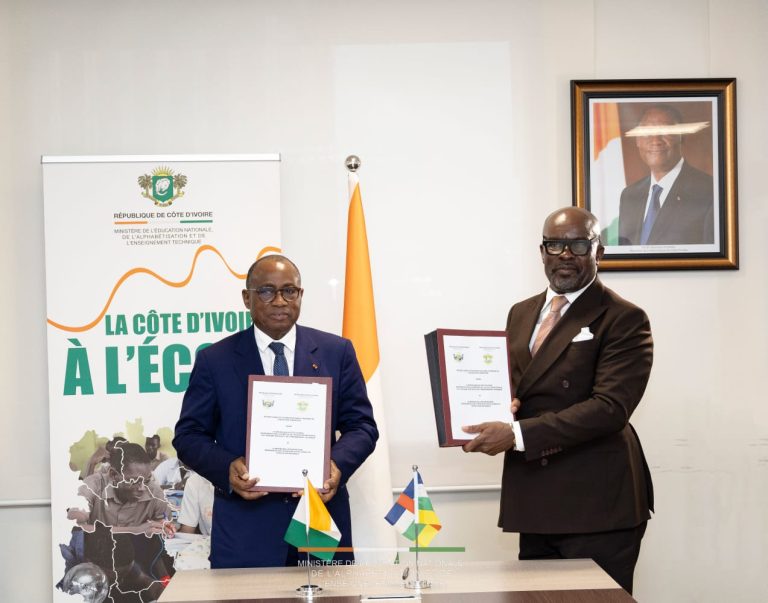 AIP/La Côte d’Ivoire met son expertise au service de la République centrafricaine dans les domaines de l’éducation et de l’enseignement technique