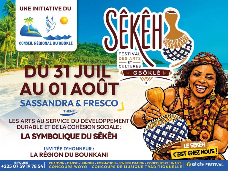 Côte d’Ivoire-AIP / Le Gbôklè accueillera la première édition du Festival Sêkêh du 31 juillet au 2 août