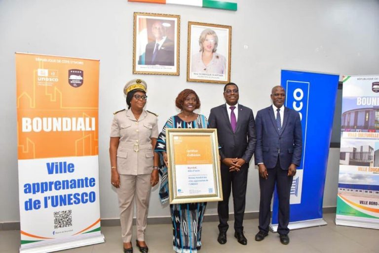 Côte d’Ivoire-AIP/ Boundiali reçoit officiellement son certificat d’adhésion au Réseau mondial des villes apprenantes de l’UNESCO