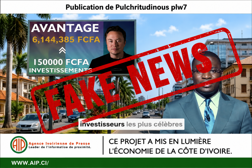 AIP-Fact-checking / Faux : l'AIP n'a jamais diffusé une vidéo sur un projet d'investissement d'Elon Musk