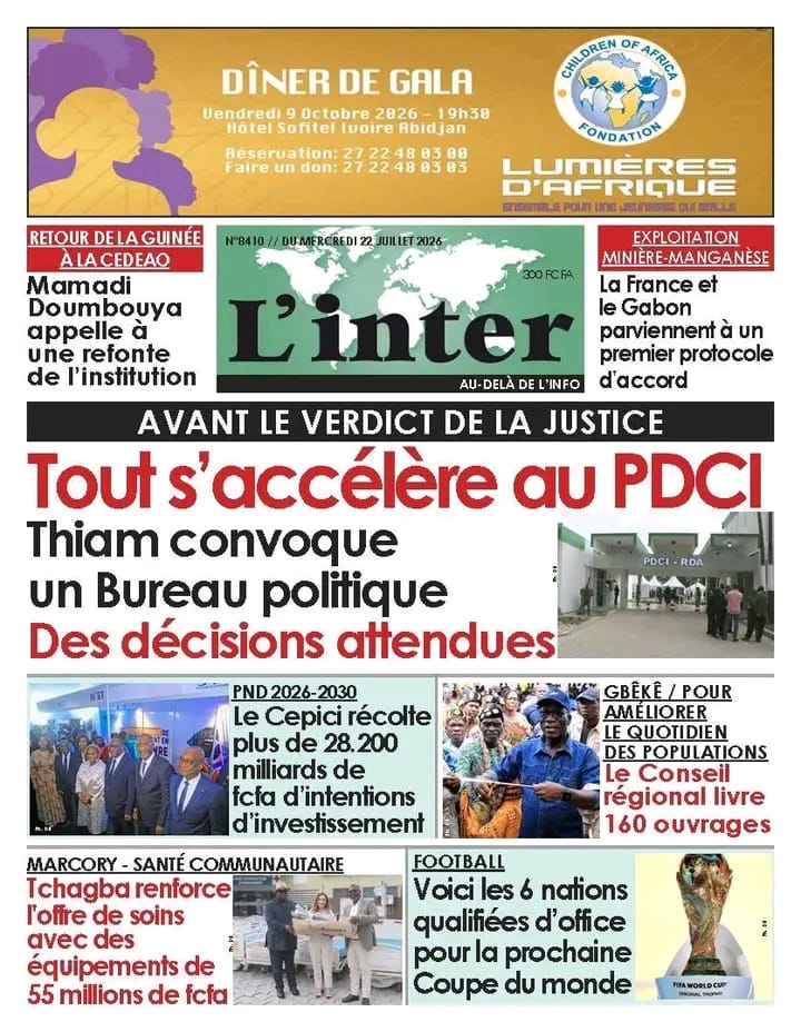 Côte d’Ivoire-AIP / Revue de presse/ Le PDCI, la santé à Marcory et la FIF à la Une des journaux du jour