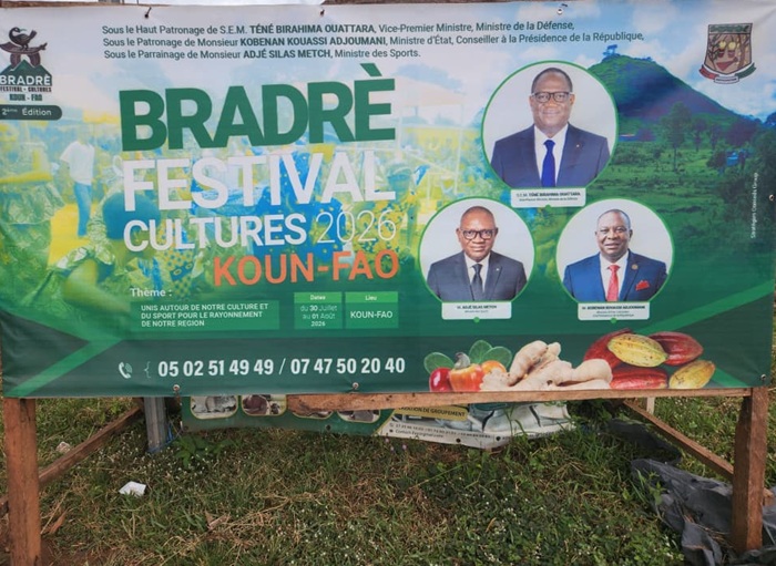 Côte d’Ivoire-AIP/ La 2e édition du BRADRÈ Festival Cultures valorise la culture et le sport à Koun-Fao