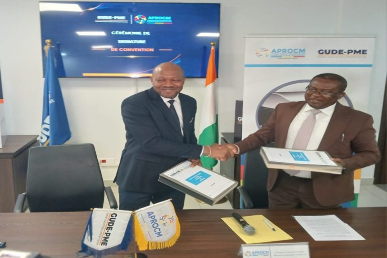 Côte d’Ivoire-AIP /Le GUDE-PME et l’APROCM scellent un partenariat pour renforcer l’accompagnement des PME