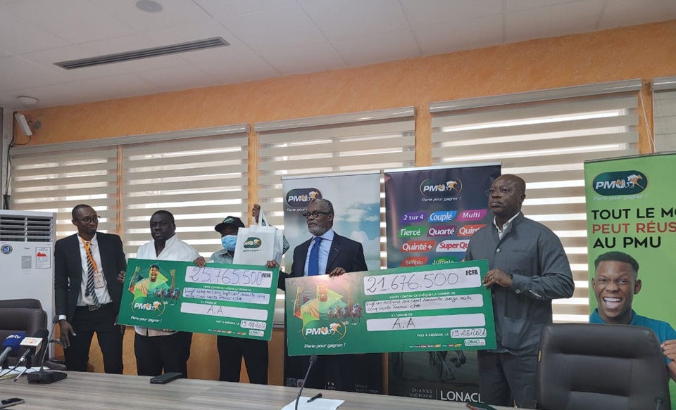 Côte d'Ivoire-AIP/ Un parieur PMU remporte plus de 47 millions FCFA en deux gains à la LONACI