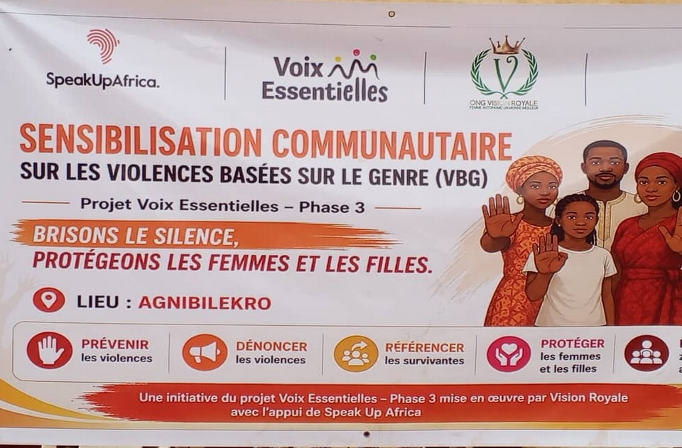 Côte d’Ivoire-AIP/ Agnibilékrou: l’ONG Vision Royale appelle à briser le silence sur les violences faites aux femmes et aux filles