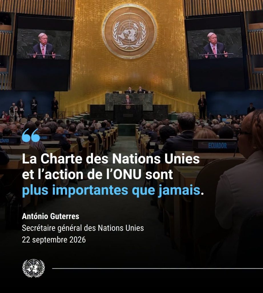 Côte d'Ivoire-AIP/Inter/ António Guterres réaffirme le rôle indispensable de l’ONU face aux défis mondiaux