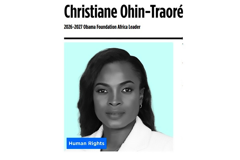Côte d’Ivoire-AIP/ Christiane Ohin-Traoré nommée Leader de la Fondation Obama pour la promotion 2026-2027