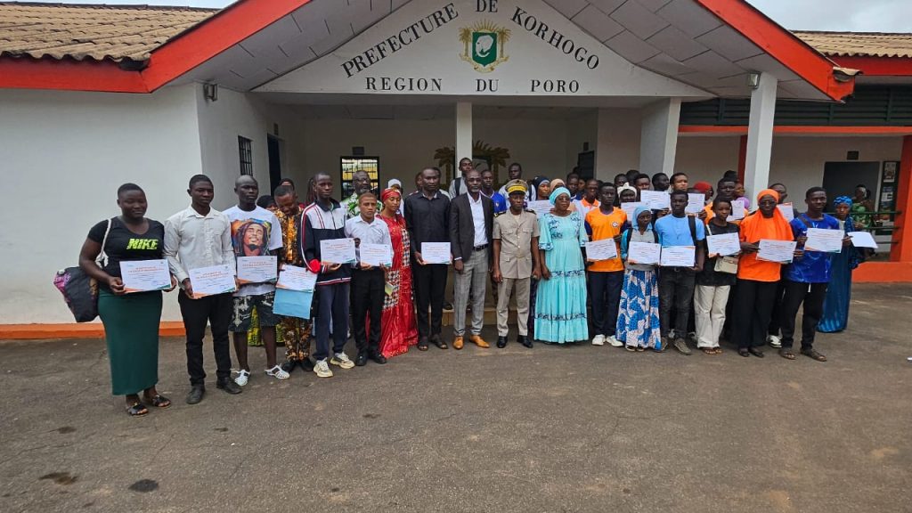 Côte d’Ivoire-AIP/ Plus de 500 jeunes en fin stage d’immersion reçoivent leurs attestations à Korhogo
