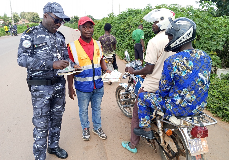 Côte d’Ivoire-AIP/ 45e SNSR: huit agents mobilisés à Guiglo pour renforcer la sensibilisation à la sécurité routière