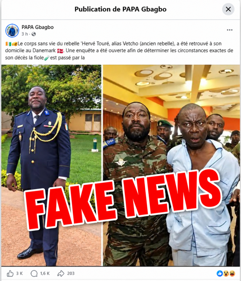 AIP-Fact-checking/ Faux : l’ambassadeur Touré Hervé Vetcho n’est pas décédé au Danemark