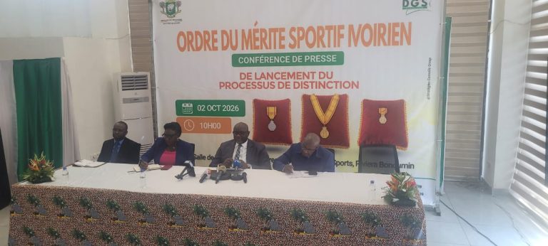 Côte d’Ivoire-AIP / Ordre du mérite sportif 2026: le ministère annonce la distinction de 65 personnalités le 20 novembre