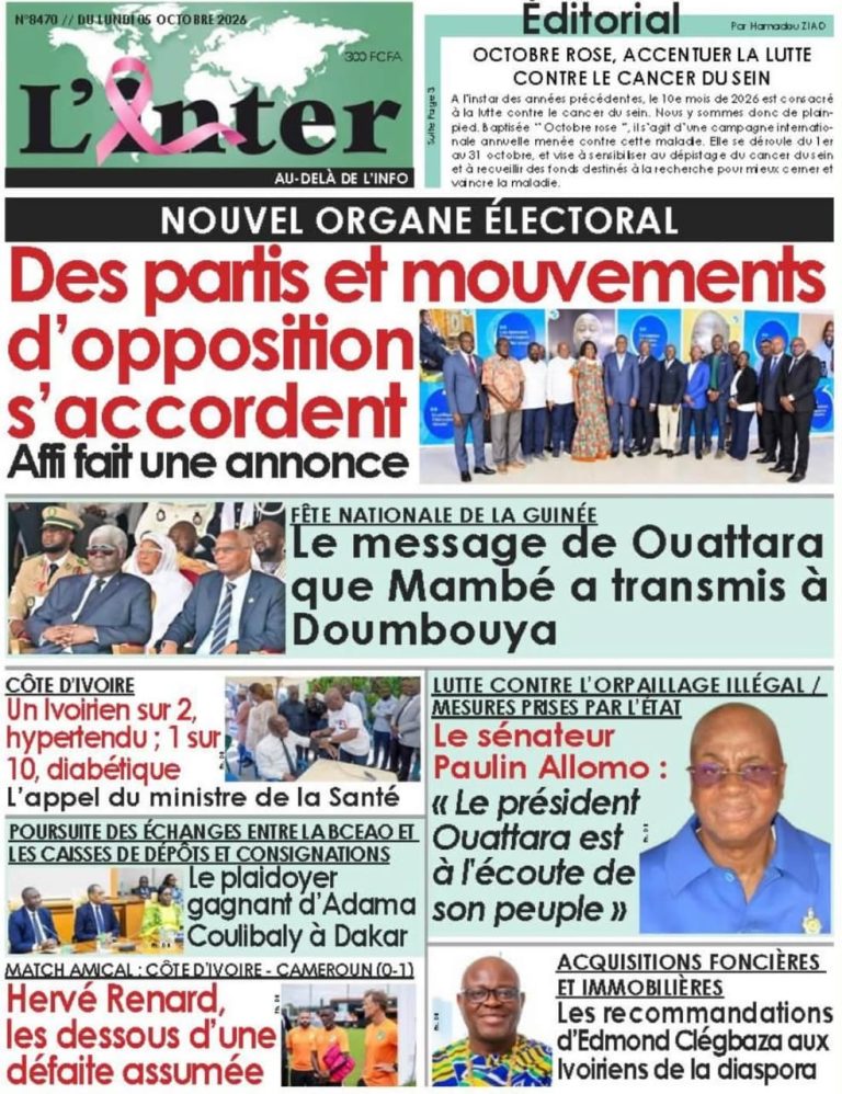 Côte d’Ivoire-AIP/Revue de presse : le nouvel organe électoral domine les Unes de la majorité des quotidiens